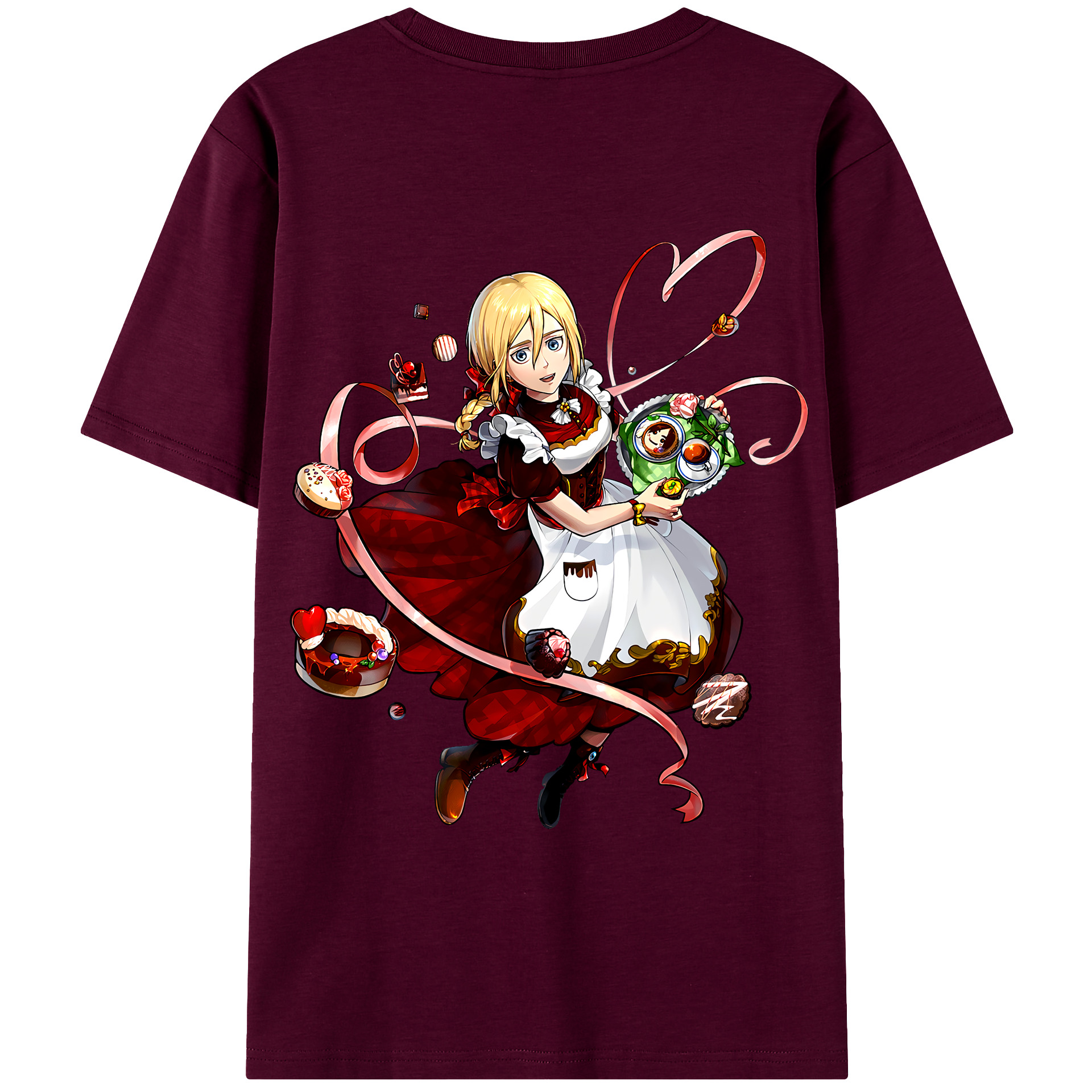 （画像用） 進撃の巨人 クリスタ·レンズ Attack on Titan Christa Lenz レディース半袖Tシャツ(バックプリント)
